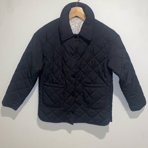 Girls Black Quilted Jacket NWOT